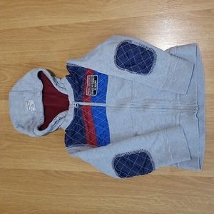 Mexx boys gray zip up sweater with hoodie 24-30 months